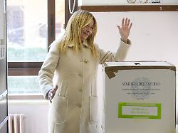 italy rome 23 march 2026 the italian premier giorgia meloni votes in the referendum on justice reform