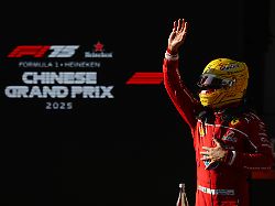 lewis hamilton of the uk drives the 44 scuderia ferrari hp sf 25 ferrari during the formula 1 heineken chinese grand prix 2025 in shanghai international circuit shanghai china on march 21 2025