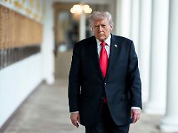 march 7 2026 washington dc united states of america u s president donald trump walks alone down the west colonnade on the way to the oval office at the white house march 5 2026 in washington d c