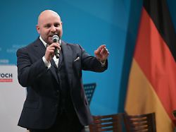 markus frohnmaier spitzenkandidat fuer das amt des ministerpraesidenten in baden wuerttemberg spricht beim politischen aschermittwoch der afd bayern