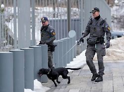 oslo 20260308 police are on site at the us embassy in oslo on sunday after a loud bang was reported at the site no injuries have been reported