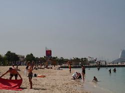 people realx at the kite beach with burj al arab in the background after an iranian attack following united states and israel strikes on iran in dubai united arab emirates march 1 2026
