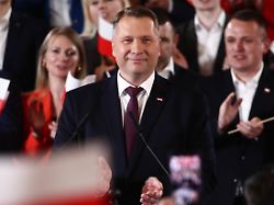 przemyslaw czarnek announced as law and justice party candidate for polish prime minister during his speech in krakow poland on march 7 2026