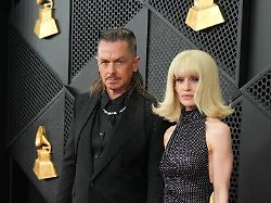 sid wilson left and kelly osbourne arrive at the 68th annual grammy awards on sunday feb 1 2026 in los angeles