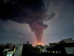 smoke rises following an explosion amid the u s israeli conflict with iran in tehran iran march 7 2026 picture taken with a mobile phone