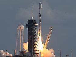 the spacex falcon 9 rocket launches 29 of its starlink satellites on mission 6 99 at 8 42 am from launch complex 39a at the kennedy space center florida on wednesday december 17 2025