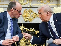 u s president donald trump and german chancellor friedrich merz meet in the oval office at the white house in washington d c u s march 3 2026