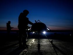 ukrainian servicemen of the defence intelligence prepare to launch long range drone an 196 liutyi in undisclosed location ukraine feb 28 2025