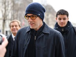 zinedine zidane obseques de rolland courbis en leglise de la madeleine le 14 janvier 2026 paris france funeral service for rolland courbis held at la madeleine church in paris