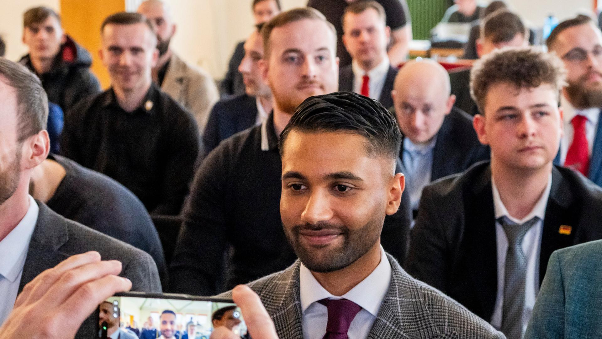 hr nafiur rahman frisch gewaehlter landeschef hessen der afd jugendorganisation generation deutschland 100