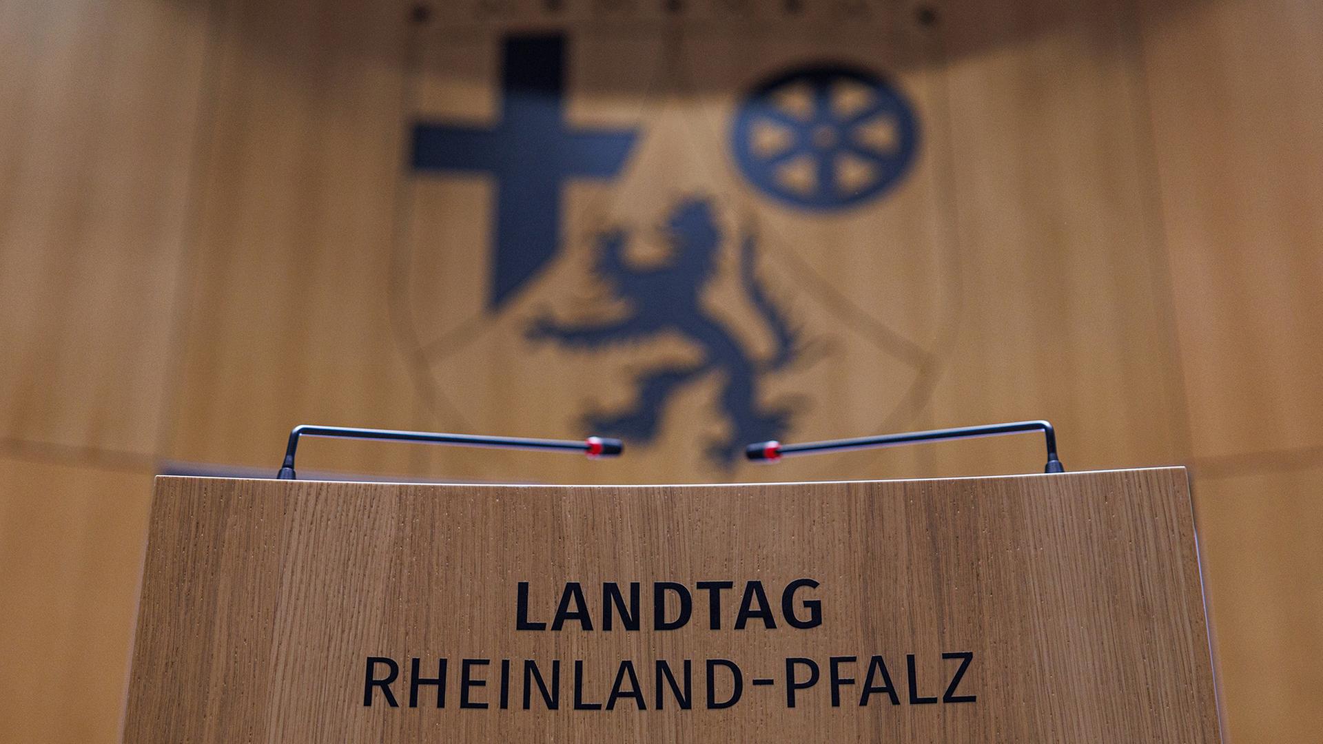 rednerpult plenarsaal landtag rheinland pfalz 100