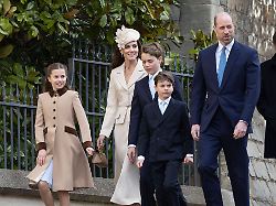 05 04 2026 windsor united kingdom prince william kate middleton prince george princess charlotte and prince louis arriving at the easter sunday church service at windsor castle united kingdom