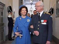 30 04 2026 sweden king carl xvi gustaf and queen silvia attend the te deum service at the royal chapel to mark the celebrations of king carl gustafs 80th birthday in stockholm sweden