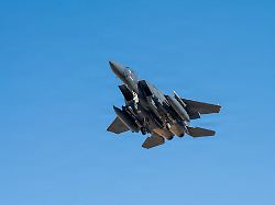 a u s air force f 15e strike eagle aircraft takes off for a mission supporting operation epic fury during the iran war at an undisclosed location march 9 2026 u s 1