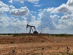 a pumpjack used to help lift oil from a well in the permian basin near midland texas u s october 8 2025
