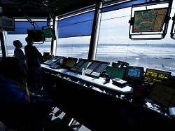 air traffic controllers work in the tower at john f kennedy international airport in new york thursday march 16 2017 1