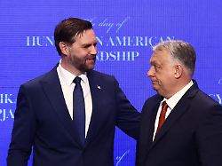 american vice president jd vance and hungarian prime minister viktor orban during the joint press conference in budapest hungary on april 7 2026 photo by jakub porzycki nurphoto