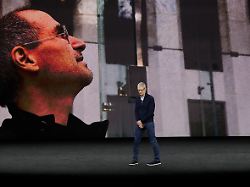 apple ceo tim cook kicks off the event for a new product announcement at the steve jobs theater on the new apple campus on tuesday sept 12 2017 in cupertino calif