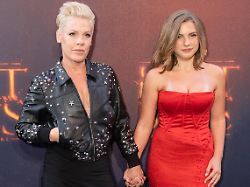 april 26 2026 bronx new york usa pink and willow sage hart attend lost boys opening night on broadway at palace theatre in new york ny on april 26 2026