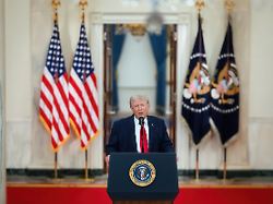 april 7 2026 washington dc united states of america u s president donald trump delivers an address to the nation on the iran war from the cross hall of the white house april 1 2026 in washington d c 1