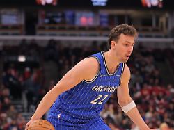 chicago il april 10 franz wagner 22 of the orlando magic drives to the basket during the first half against the chicago bulls on april 10 2026 at the united center in chicago illinois