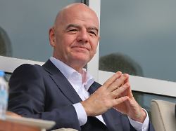 fifa president gianni infantino follows a friendly soccer match between iran and costa rica in antalya southern turkey tuesday march 31 2026