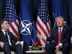 file president donald trump right meets with nato secretary general mark rutte on the sidelines of the annual meeting of the world economic forum in davos switzerland jan 21 2026