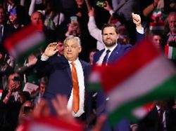 hungarian prime minister viktor orban and u s vice president jd vance during the rally ahead of the hungarian parliamentary election budapest hungary on april 7 2026
