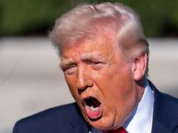 president donald trump speaks to the media before departing on marine one from the south lawn of the white house