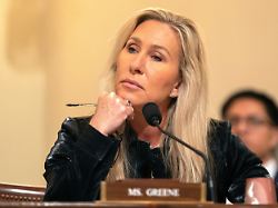rep marjorie taylor greene r ga listens during a hearing of the house committee on homeland security on capitol hill in washington thursday dec 11 2025