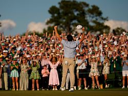 rory mcilroy of northern ireland celebrates after winning the masters golf tournament at the augusta national golf club sunday april 12 2026 in augusta ga 1