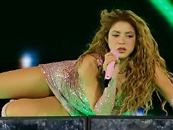 shakira the colombian singer performs during a massive concert in mexico city s zocalo which according to city officials draws an estimated 400 000 people in mexico city mexico on march 1 2026