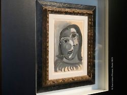 the head of a woman by pablo picasso painted in 1941 is presented in paris friday april 10 2026 where the draw will be handled by auction house christie s next week