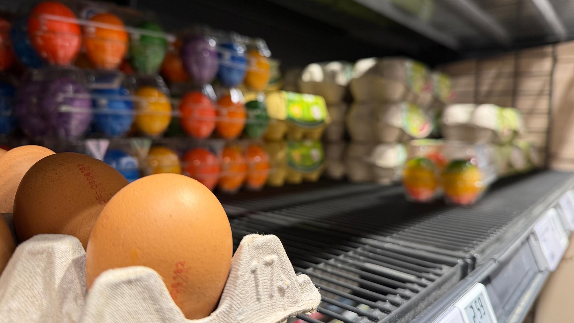 eier regal supermarkt 100