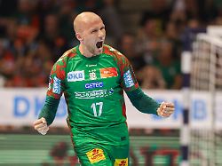 21 05 2026 sachsen anhalt magdeburg handball maenner bundesliga sc magdeburg sg flensburg handewitt 30 spieltag getec arena tim hornke sc magdeburg reagiert 1