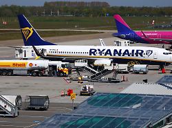 a shell tanker truck refuels a ryanair aircraft at eindhoven airport netherlands april 24 2026