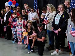 afrikaner refugees from south africa arrive monday may 12 2025 at dulles international airport in dulles va