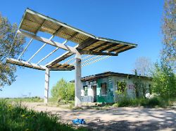 alte tankstelle nordwestmecklenburg mecklenburg vorpommern deutschland europa