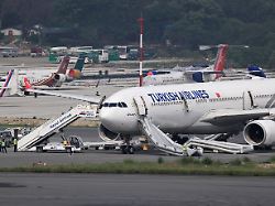 an airbus belonging to turkish airlines is parked at tribhuvan international airport after a minor fire broke out while landing in kathmandu nepal may 11 2026