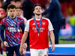 budapest hungary may 30 declan rice of arsenal looks dejected after the uefa champions league 2026 final between paris saint germain and arsenal fc at puskas arena on may 30 2026 in budapest hungary