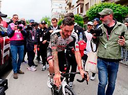 britain s adam yates after completing the second stage of the giro d italia cycling race from burgas to veliko tarnovo bulgaria saturday may 9 2026