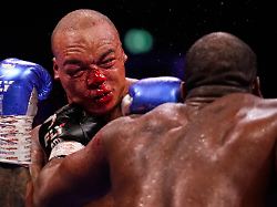 britain s daniel dubois right lands a blow on britain s fabio wardley during their wbo world heavyweight boxing title bout in manchester saturday may 9 2026