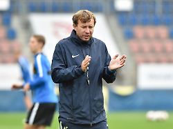 file soccer coach petr vlachovsky during a practice session in uherske hradiste on oct 18 2018