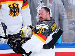 ice hockey iihf world championships group a united states v germany swiss life arena zurich switzerland may 20 2026 germany s philipp grubauer during a break in play reuters denis balibouse