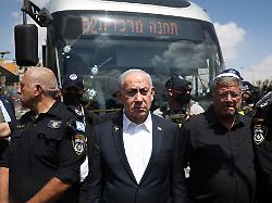 israel s prime minister benjamin netanyahu and national security minister itamar ben gvir right visit the site of a shooting attack at a bus stop in jerusalem monday sept 8 2025
