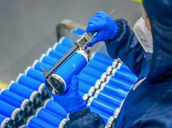 luoyang china december 09 a worker manufactures sodium ion battery at namey new energy technology luoyang co ltd on december 9 2025 in luoyang henan province of china