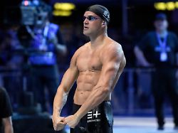 marius kusch aus deutschland nimmt am finale ueber 100 meter schmetterling der maenner bei den enhanced games in las vegas teil