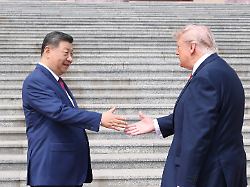 president donald trump and chinese general secretary xi xinping participate in a welcome ceremony at the great hall of the people in beijing on thursday may 14 2026