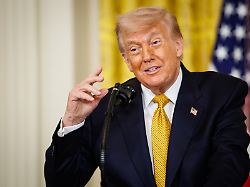 president donald trump speaks during an event honoring mothers and wives of american military in the east room of the white house on may 6 2026 in washington d c