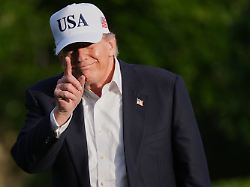 president donald trump walks across the south lawn of the white house friday may 15 2026 in washington on return from beijing where he met with china s president xi jinping 1